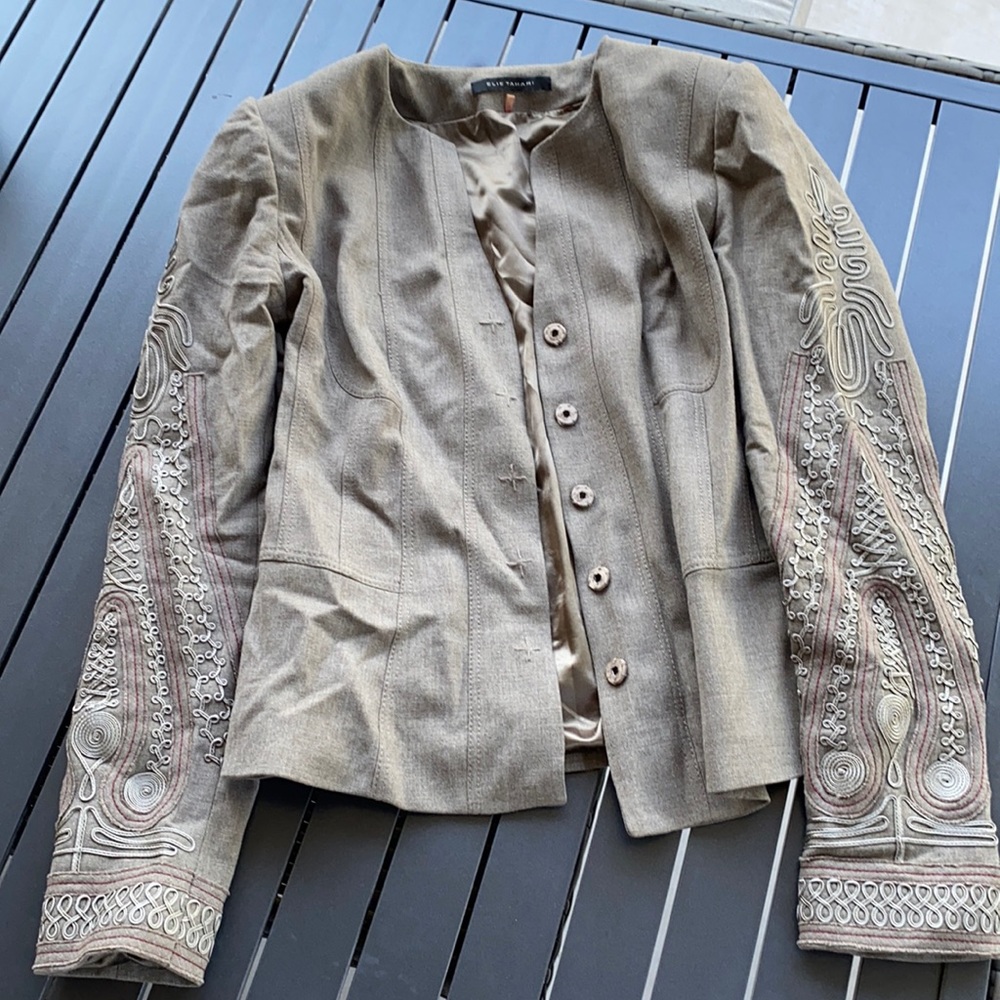 Elie Tahari blazer with embellishment s